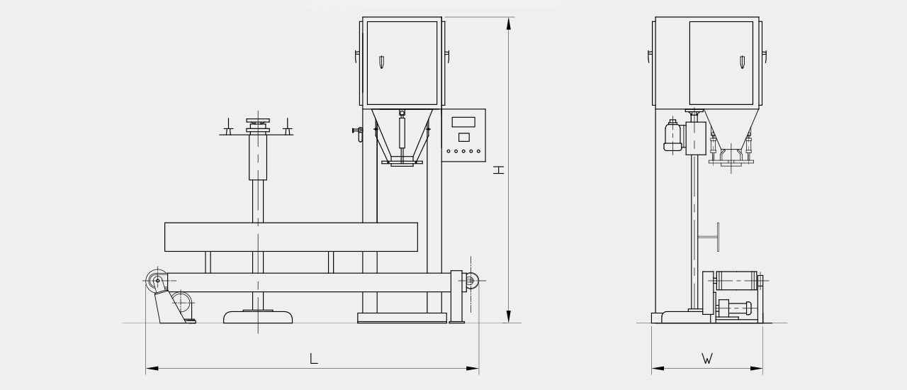 rice packing machine drawing